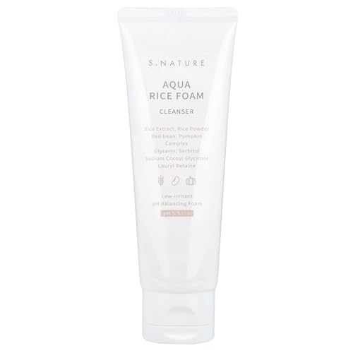 S.NATURE AQUA RICE FOAM CLEANSER | Facial Cleanser, Rice Extract ...