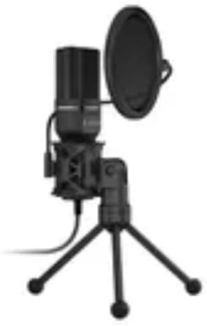 Microfone Condensador USB para Streaming, Gravação, Podcast Profi...