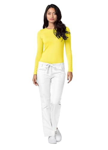 Image of Adar Womens Comfort Long Sleeve T-Shirt Underscrub Tee - 2900 - Citron - XXS