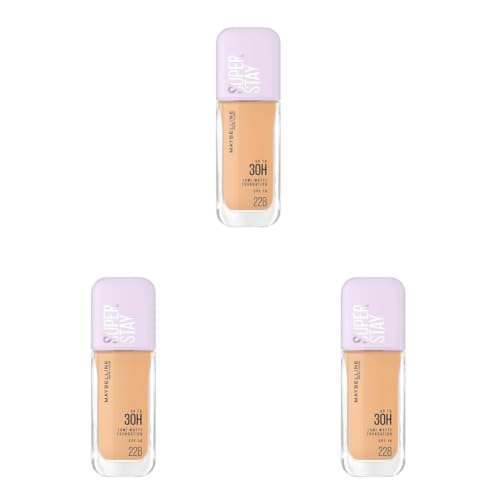 Image of Maybelline New York Super Stay Lumi Matte Liquid Foundation, 228 (Pack of 3)