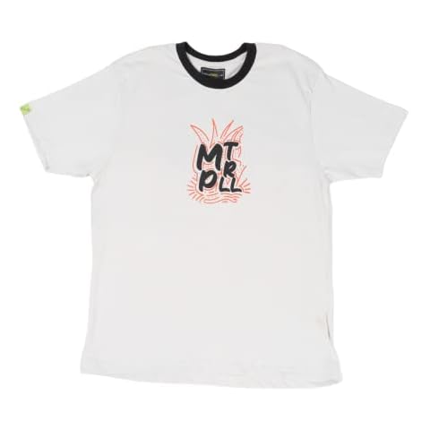 Metropollie - Short Sleeve T-Shirt, Flmenca Collection with Graffiti Print, Unisex Slim Fit Design - Ivory and Black, Sizes From XS to 2XL, ivory white, XS Cover