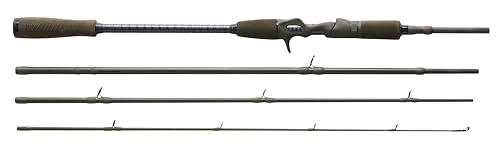 Savage Gear SG4 Fast Game Baitcast Travel Rod - Caña Casting de 4 piezas de alto rendimiento para la pesca de depredadores | Diseño Travel-Friendly para lucio y bassen agua dulce y salada 2.21M 20-60G