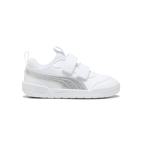 PUMA Kids Girls Multiflex 2 Glitz Slip On Sneakers Shoes Casual - White - Main Image