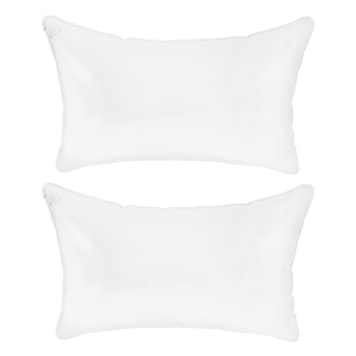 HOMOCONO 2 Almohadas Inflables Transparentes Cojines Ligeros de PVC y Ahorradores de Espacio para Camping y Senderismo Ideales para Aventuras al Aire Libre