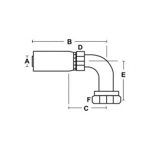 HC-FJX90 Female JIC 37 Part No: A-FJX90-10-12
