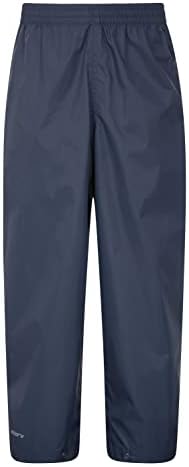 Mountain Warehouse Pakka Kids Waterproof Rain Pants -for Boys & Girls Navy 9-10 Years