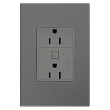 Legrand adorne with Netatmo WiFi Enabled Smart 15A Outlet in Magnesium, Plus-Size, WNAR153M1