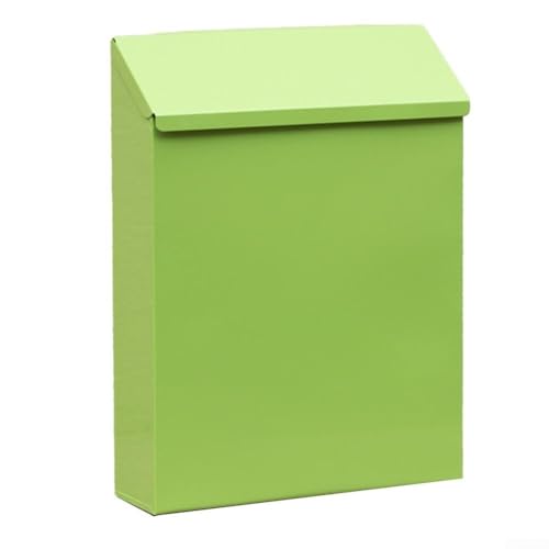 Boîte aux lettres murale verrouillable de style rustique, parfaite pour la maison ou le bureau, livrée avec 2 clés (vert)