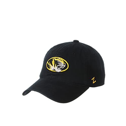 NCAA Missouri Tigers Mens Adjustable Scholarship Hat Team Color, Missouri Tigers Black, Adjustable
