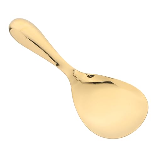 MUCKLILY Rice Spoon for Home Restaurant Stainless Steel Japanese Golden Spoon Gold Serving Spatula Rice Gold Meal Kitchen Tableware