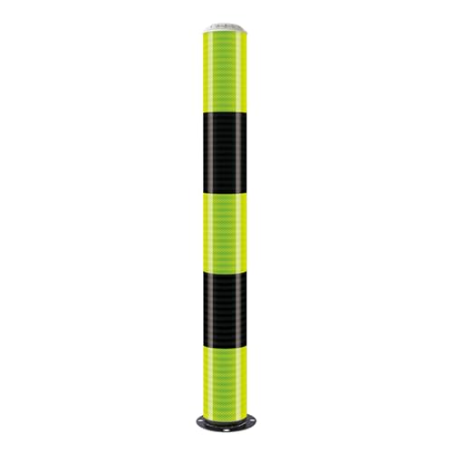 Poteau de sécurité robuste en acier 80 cm finitions haute visibilité