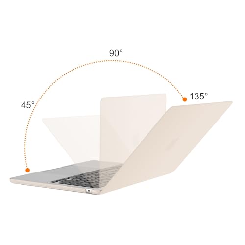 Image of MOSISO Compatible with MacBook Air 13 inch Case M5 2026 M4 2025 M3 M2 2024-2022 A3449 A3240 A3113 A2681, Hard Shell&Keyboard Cover&Screen Film&Type C for MacBook Air 13.6 inch Case, Beige