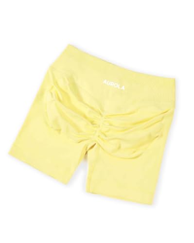 Image of AUROLA Influence Workout Shorts for Women,2.5 3.5 4.5 5.5 6.5 No Roll Up Squat Proof Scrunch Seamless Compression Gym Short