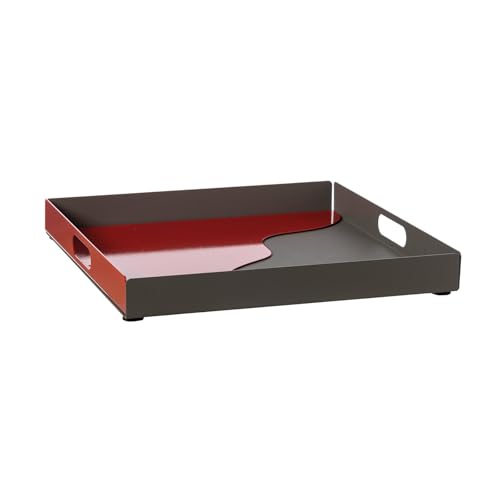 Plateau carré design en fer Arti & Mestieri Fluid pour table basse - 2