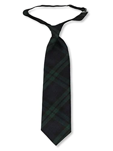 Cookie's Adjustable Banded Necktie with Clip - navy/green *plaid #79*, 14