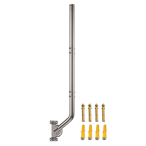 Fixation antenne TV toit et mur support réglable en acier robuste 91 cm