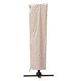 C-Hopetree Large Patio Umbrella Cover for 7ft to 11ft Offset Cantilever Outdoor Umbrellas, Waterproof, with Zipper and Rod, Beige