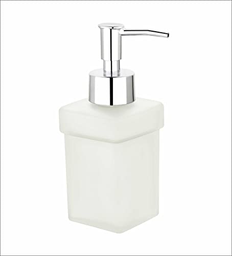 Image of Easyhome Furnish Premium Stainless Steel Wall Mounted Liquid Soap Dispenser for Bathroom & Kitchen | Rust-Proof Chrome Finish Soap Pump with Level Indicator Window | Heavy Duty Dispenser (E L-LX10NE)