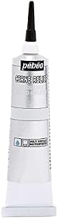 PEBEO 774037 37 ml Vitrail Stained Glass Effect Cerne Relief Tube with Nozzle, Silver