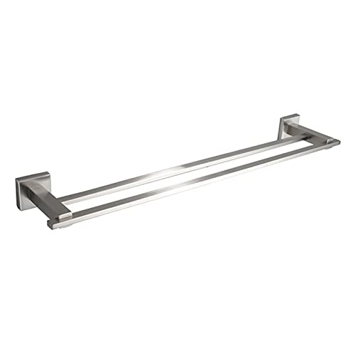 Porte-serviettes double de 23.4 pouces en acier inoxydable brossé de qualité supérieure