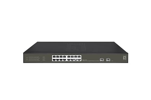 16 porte Gigabit Ethernet PoE Plus supportano PoE Watchdog e 2 slot Gigabit SFP; budget di potenza totale PoE: 230 W, fino a 30 W per porta
