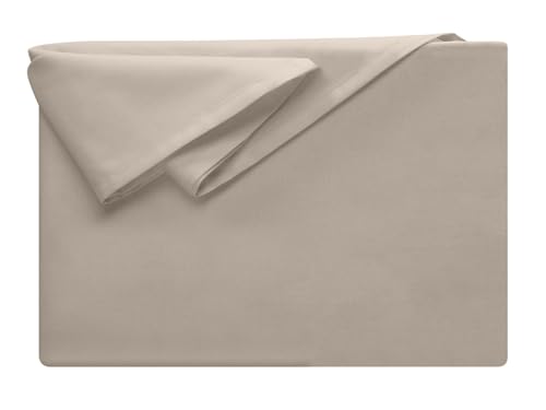 npluseins Bettlaken 150x250cm Leintuch ohne Gummizug Tuch ist ideal Terrasse Reisen Camping und Tischtuch - Wohnmobil Laken - Betttuch ohne Gummizug 100% Baumwolle, ca. 150 x 250 cm, beige