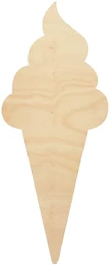 Helado - Verano - Añade un toque de naturaleza a tu hogar con nuestras hermosas formas de madera sin terminar BC3872