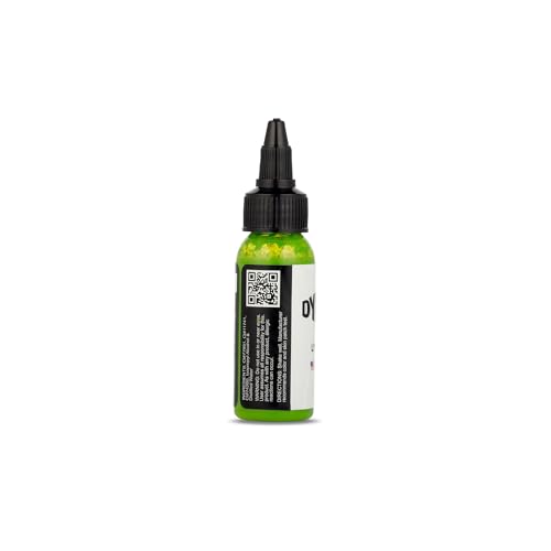 Dynamic Color Co Lime Green Tattoo Ink (1oz Bottle): Vibrant, Sterilized, Vegan & USA-Made Since 1990 – Trusted by Artists Worldwide