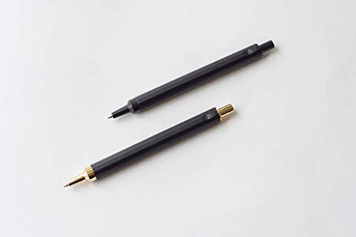 Finely Crafted Aluminum & Brass Pencil, Black & Gold #TOP1
