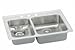 Elkay top mount double bowl kitchen sink Gourmet Lustertone LWR3322L3 Double Bowl
