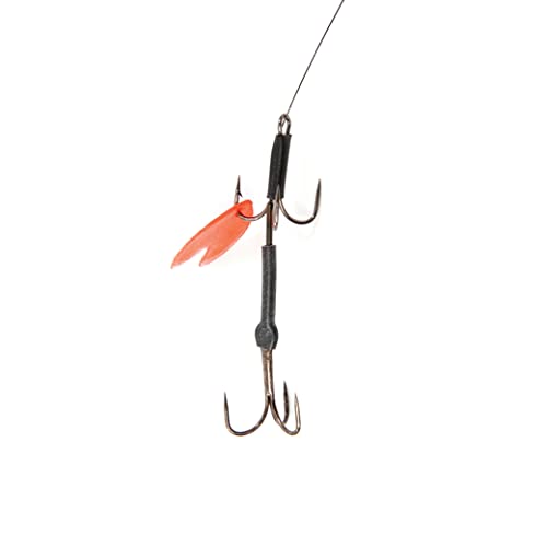 double hooks for pike fishing Tandem line hook eye and a unique hook bend forcing the fish into the elbow Double Hook Deadbait Rig Treble