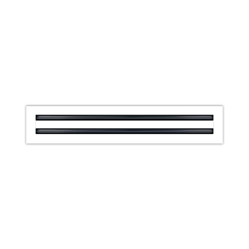 Image of BUILDMART - 20x4 Modern AC Vent Cover - Decorative White Air Vent - Standard Linear Slot Diffuser - Register Grille for Ceiling, Walls & Floors - Texas Buildmart