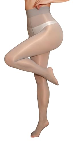 Image of VEBZIN Tights for Women Black Sheer 30D Tights High Waisted Stockings Pantyhose