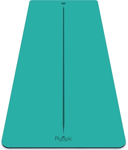 Plyopic Ultra-Grip Pro+ - Esterilla de yoga - Rendimiento antideslizante extremo - Comodidad extra gruesa - Líneas de alineación corporal - Para yoga, pilates, ejercicio, fitness y entrenamientos