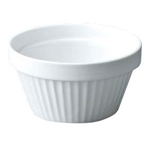 【5個組】耐熱陶器オーブンウェア 8㎝スタック 深口スフレ 白（スタッキング ココット テーパースフレ 深型）のサムネイル