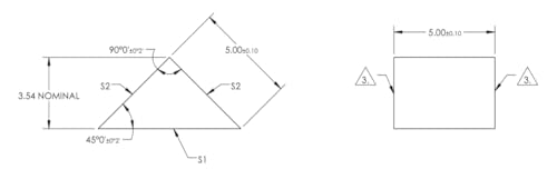 Image of Optical Glass bk-7 Right Angle Prism, Precision Optics