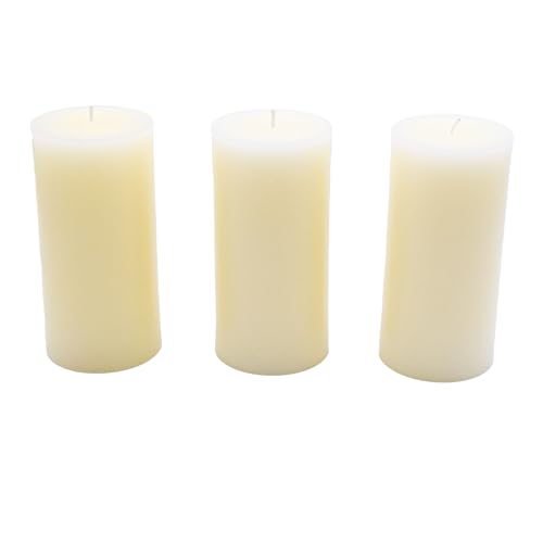 Glo - Candela decorativa in cera, non profumata, antigoccia, ideale per matrimoni o regali, decorazione per la casa, chiesa, candele per migliorare l'umore (7,6 x 15,2 cm)