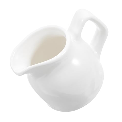 Cabilock Lechera Para Café Taza De Cerámica Con Asa Para Salsas Espuma De Café Leche Condimentos Y Salsas - Recipiente Para Crema De Uso Profesional