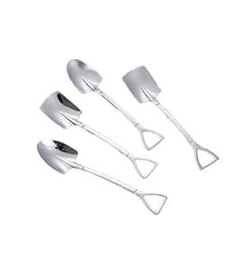Newote Dessertlöffel-Set, 4 Stück, Schaufelform
