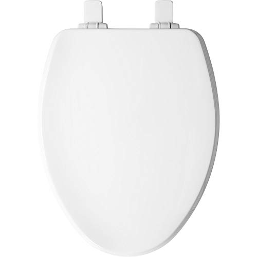 Bemis 1600E4 000 Ashland Toilet Seat With Slow Close, Never Loosens And Provide The Perfect Fit, Elongated, Enameled Wood, White #TOP1