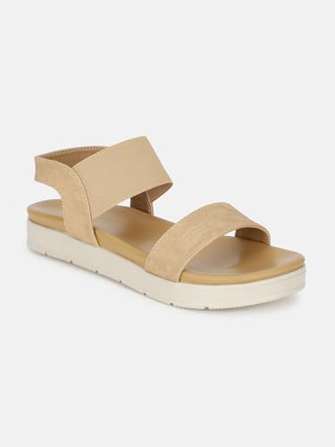 Image of Marc Loire Women Smart Casual Platform Heel Fashion Sandal With Slingback Strap