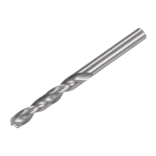 sourcing map Solid Carbide Drill Bit, 3.3mm (0.13") YG6X/C3 Micro-Grain Tungsten Carbide Jobber Twist Drill Bits Straight Shank for Drilling Stainless Steel Aluminum Metal Plastic