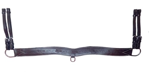 Showman Braided Teal & Orange Nylon Wither Strap