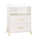 🧽 FACILITÉ DE NETTOYAGE : Grâce à ses surfaces lisses et garanties sans solvant, la commode bébé est très facile à entretenir. Panneaux garantis avec une faible teneur en formaldéhyde. Un simple coup de chiffon suffit pour la nettoyer, assurant ainsi une hygiène irréprochable pour votre bébé.