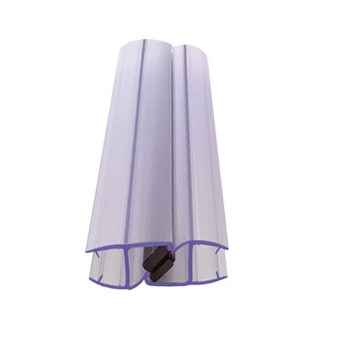 2 pares de tiras de sellado para mampara de ducha de 1 metro de largo, tira de sellado magnética de 90°/135°,para junta inferior de puerta de ducha de baño de vidrio curvo recto de 8-10mm,transparente
