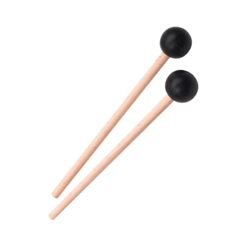 JIHUOO Glockenspiel-Schlägel, Xylophon-Schlägel, Gummiglocke, Percussion-Schlägel, Zungentrommel, Handpan-Trommelschlägel, Drumsticks für Glockenstab, Percussion-Instrument, Zubehör, 2 Stück