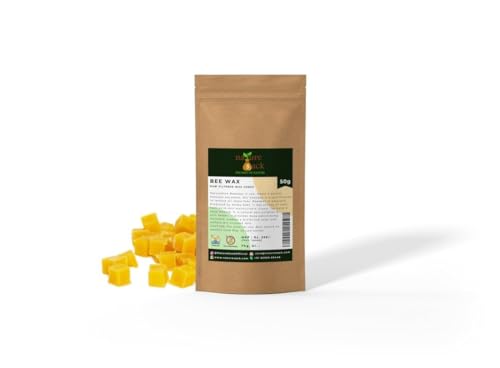Image of NatureSack Beeswax Cubes 50g Natural Yellow Beeswax Triple Filtered Unrefined Bees Wax for DIY Lip Balm Candle Making Cream Lotion Body Butter Cosmetic Use