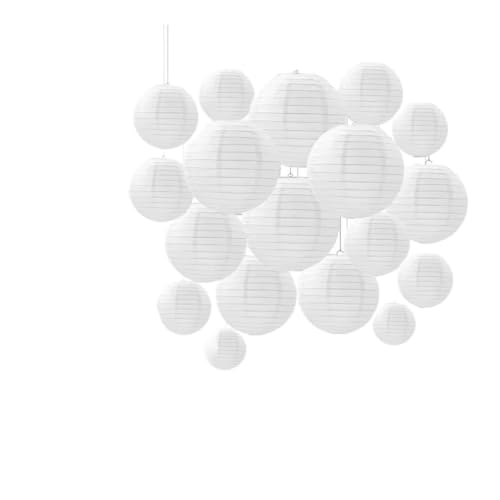 Lanternes en papier pour décoration de la maison et lumières LED de Noël