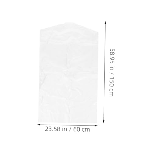 25pcs Clear Plastic Garment Bags for Clothing Storage Wear-resistant Protective for Travel and Wardrobe Organization and Convenient2