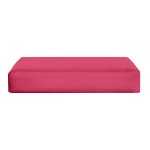 RSH Décor Foam Ottoman Cushion – 23" x 24" x 4" Sunbrella® Fabric, Water & Fade Resistant, Outdoor Patio Furniture Replacement Cushion, American Made (Canvas Hot Pink) | Made in USA